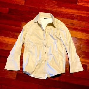 NEW SHEIN PU leather shirt. Size L